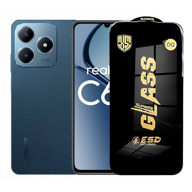 Folie de Protectie pentru Realme C63, Flippy, Sticla Securizata ESD, Margini Negre, Rezistenta la Zgirieturi, Antistatica