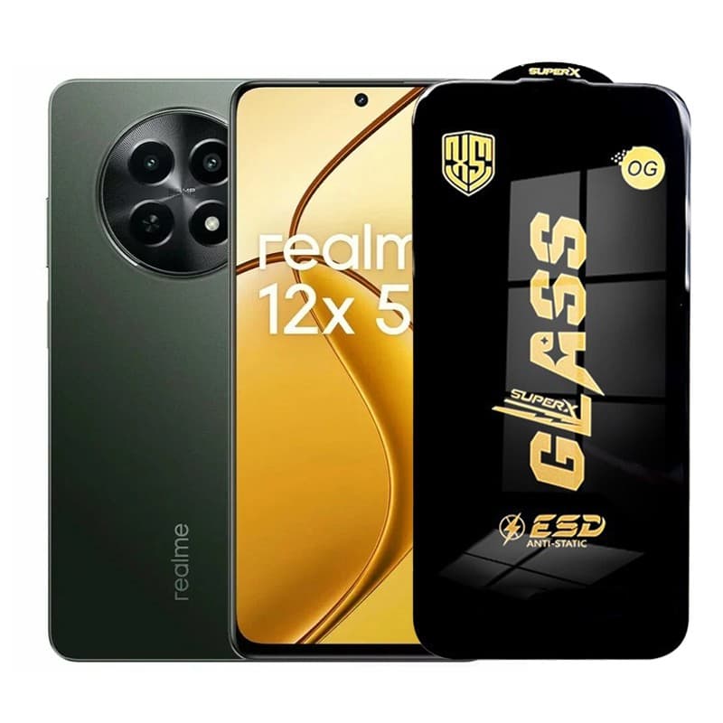 Folie de Protectie pentru Realme 12x, Flippy, Sticla Securizata ESD, Margini Negre, Rezistenta la Zgirieturi, Antistatica