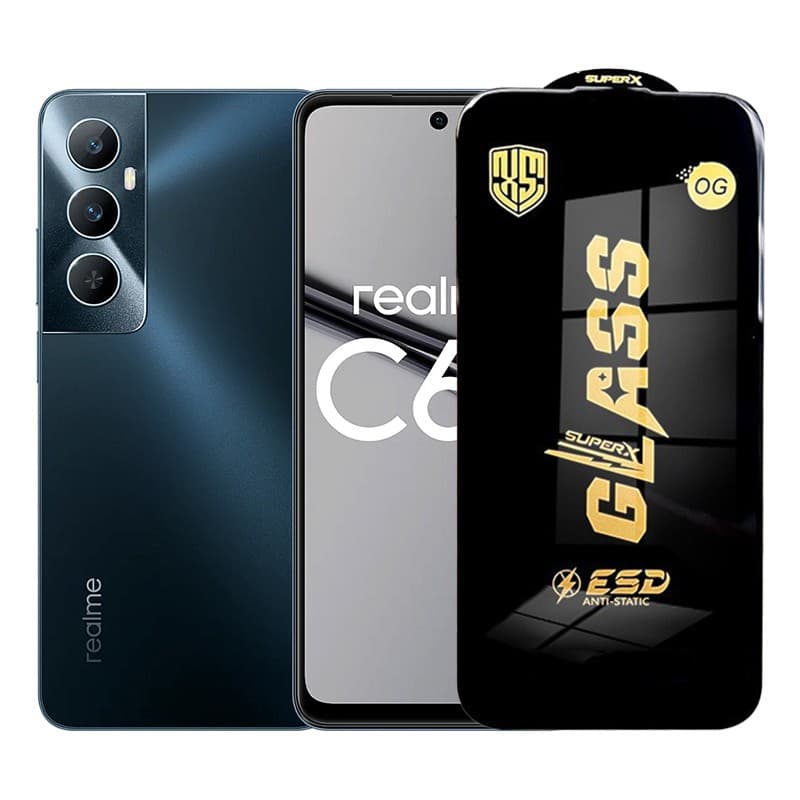 Folie de Protectie pentru Realme C65, Flippy, Sticla Securizata ESD, Margini Negre, Rezistenta la Zgirieturi, Antistatica
