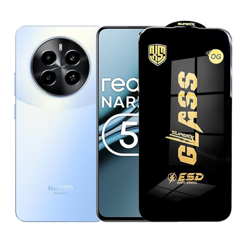 Folie de Protectie pentru Realme Narzo 70 Pro, Flippy, Sticla Securizata ESD, Margini Negre, Rezistenta la Zgirieturi