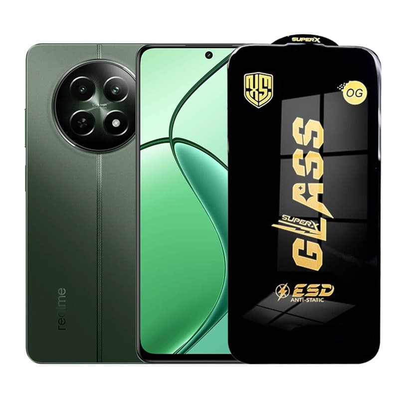 Folie de Protectie pentru Realme 12, Flippy, Sticla Securizata ESD, Margini Negre, Rezistenta la Zgirieturi, Antistatica