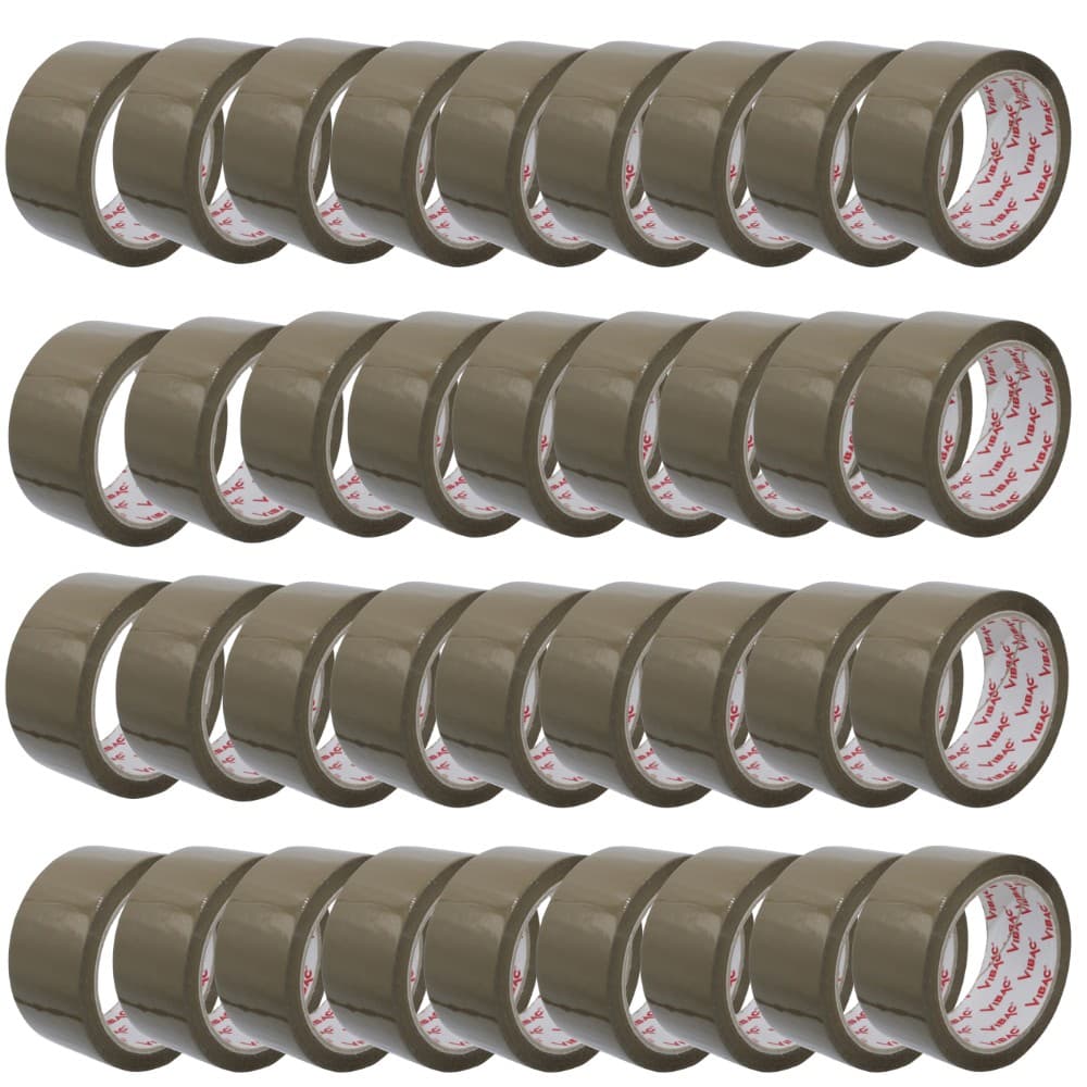 Set 36 Role Banda Adeziva Solvent, Vibac, 48mmx60m, Ambalare, Sigilare, Rezistenta, Maro