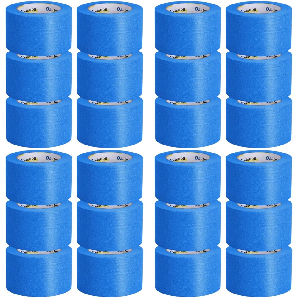 Set 24 Role Banda Adeziva de Mascare, Rezistenta UV, 48mmx50m, Rezistenta, Aderenta, Albastra