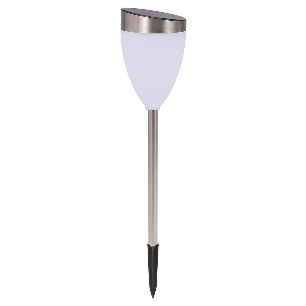 Lampa Solara pentru Gradina, Flippy, Set 2 buc, Tip LED, Model Lalea Tulip Light, Timp de Functionare 6-8 h, Inaltime 62 cm, Rezistenta la Apa, Alb
