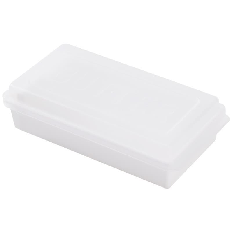 Cutie de Unt, Flippy, cu Capac, Multifunctionala, cu Spatula Portionare, 15.9 x 8.8 x 4.9 cm, Alb