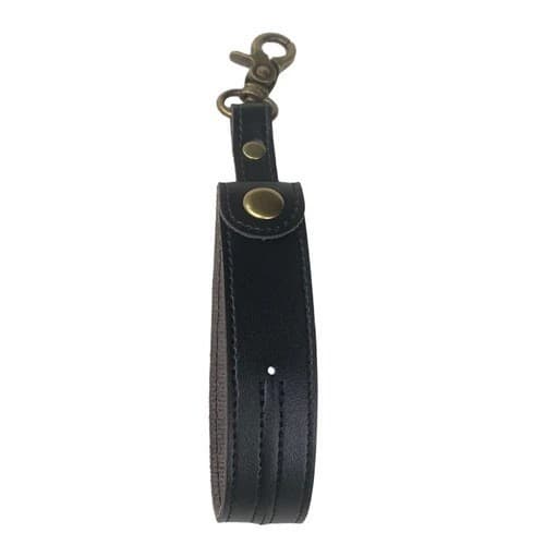 Husa pentru Kendama, Flippy, Husa de Depozitare pentru Kendama, din Piele Ecologica, Catarama cu Agatare pentru Transportare, Model Breloc Simplu, 19.5 x 2.5 cm, Negru