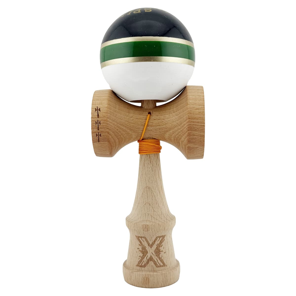 Kendama X ROYAL SPIKE Originala, Profesionala, Flippy, Big Cups V2, Super Sticky cu Cupe Mari, Rulment Metalic, din lemn 18