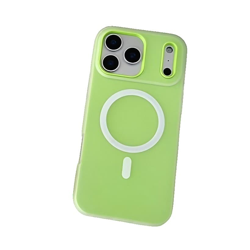 Husa Telefon Jelly Magnetic 2in1, Flippy, Compatibila cu Apple iPhone 17 Pro Max, din PC+TPU, Magsafe, Finisaj Mat, Verde