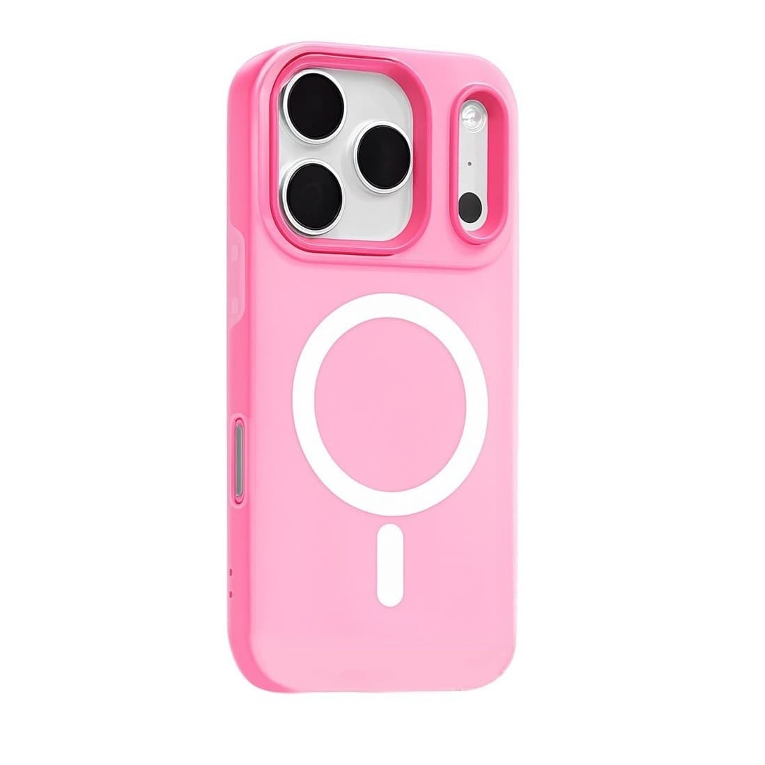 Husa Telefon Jelly Magnetic 2in1, Flippy, Compatibila cu Apple iPhone 17 Pro Max, din PC+TPU, Magsafe, Finisaj Mat, Roz