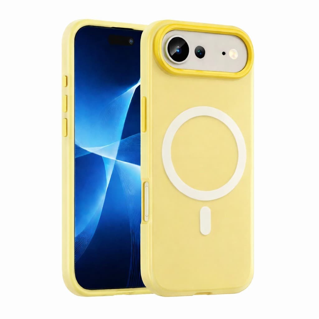 Husa Telefon Jelly Magnetic 2in1, Flippy, Compatibila cu Apple iPhone 17 Air, din PC+TPU, Magsafe, Finisaj Mat, Portocaliu
