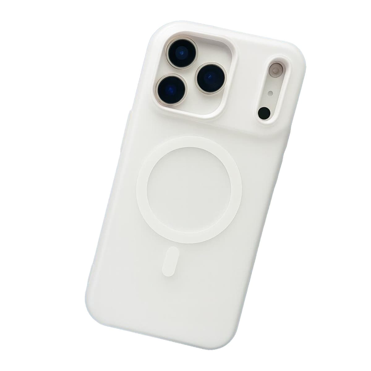 Husa Telefon Jelly Magnetic 2in1, Flippy, Compatibila cu Apple iPhone 17 Pro, din PC+TPU, Magsafe, Finisaj Mat, Alb
