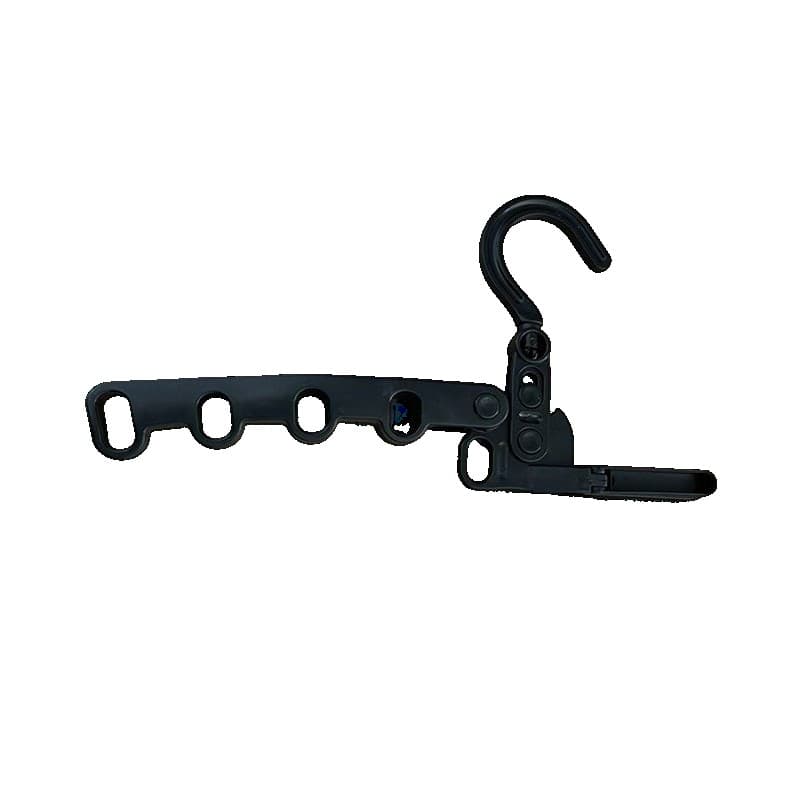 Suport Umerase, Flippy, Pliabil, Portabil, 5 Gauri pentru Umerase, Rotire 360 Grade, din Plastic, Negru