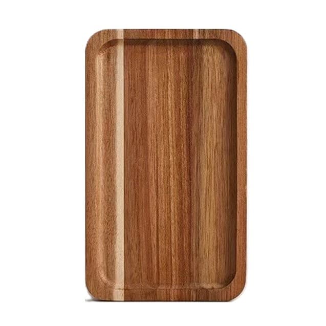 Tava din Lemn, Flippy, Dreptunghiulara, pentru Alimente sau Decor, 30 x 20 x 1.5 cm, Natur