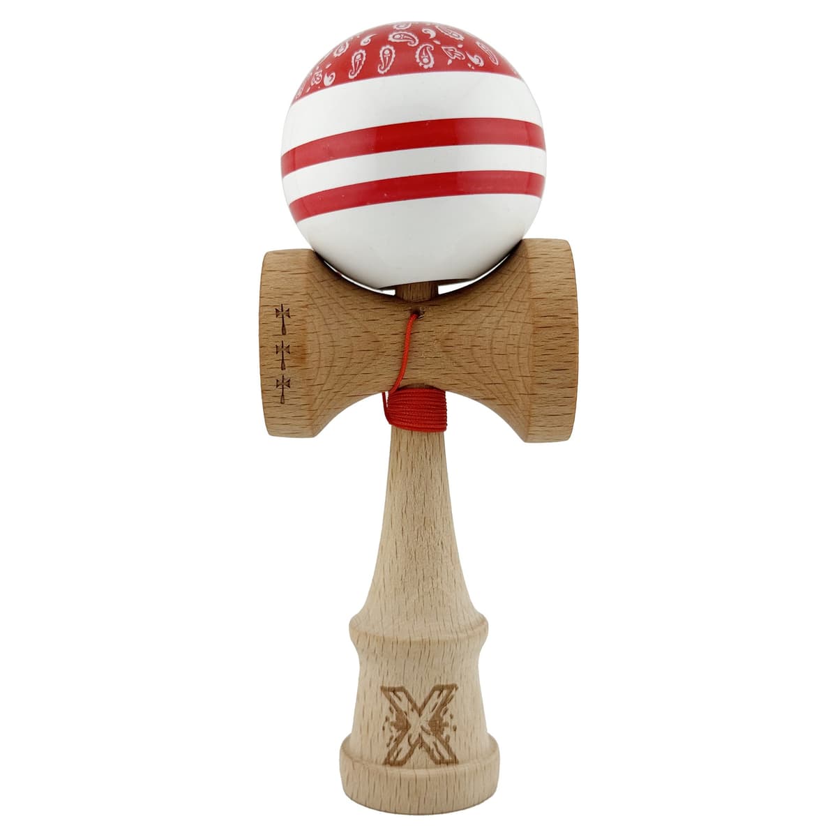 Kendama X CHICANOS Originala, Profesionala, Flippy, Big Cups V2, Super Sticky cu Cupe Mari, Rulment Metalic, din lemn 18 cm