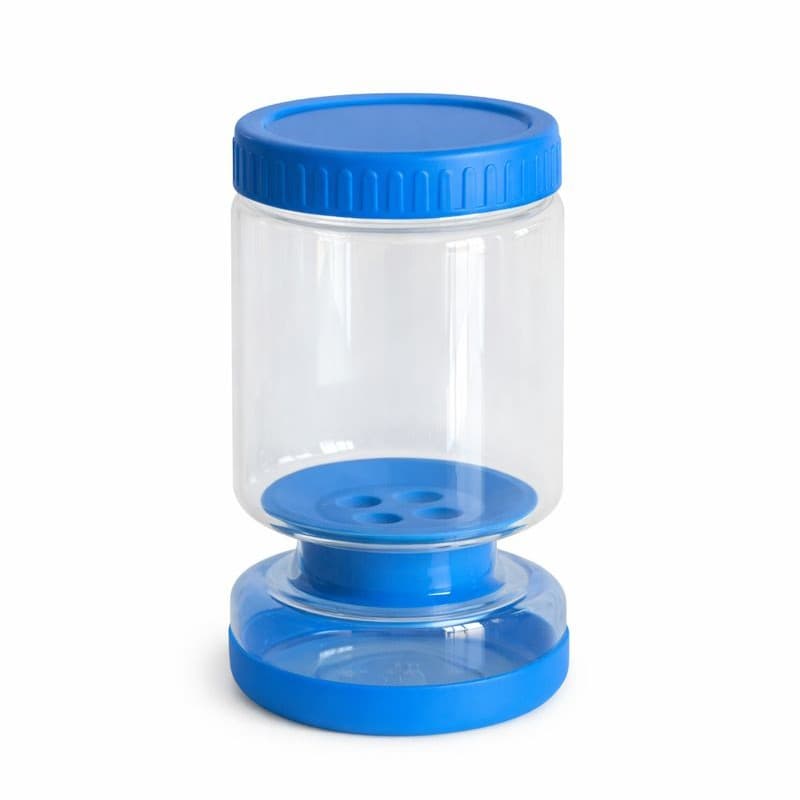 Borcan de Muraturi, Flippy, Borcan cu Separator Divizat de 34oz pentru Lichide, Ermetic, Termorezistent, Tip Clepsidra, 800