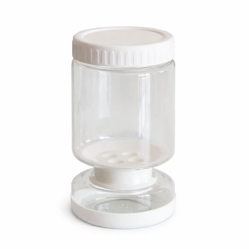 Borcan de Muraturi, Flippy, Borcan cu Separator Divizat de 34oz pentru Lichide, Ermetic, Termorezistent, Tip Clepsidra, 800