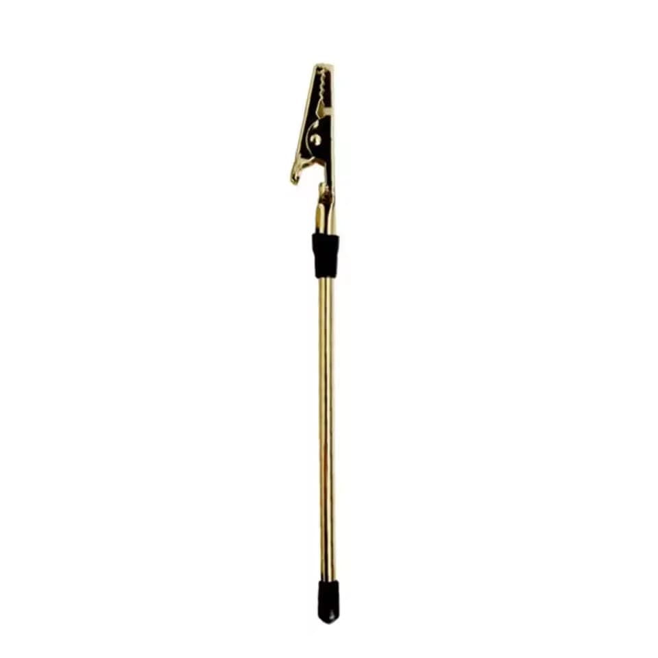 Clema mini pentru fixarea bijuteriilor, Flippy, din Metal, Ajutor pentru Bratari, Incuietori, Fermoare, Ajustare, Clema pentru Gura, 15.5 cm, Auriu