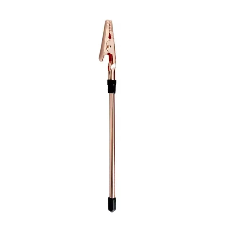 Clema mini pentru fixarea bijuteriilor, Flippy, din Metal, Ajutor pentru Bratari, Incuietori, Fermoare, Ajustare, Clema pentru Gura, 15.5 cm, Auriu Rose