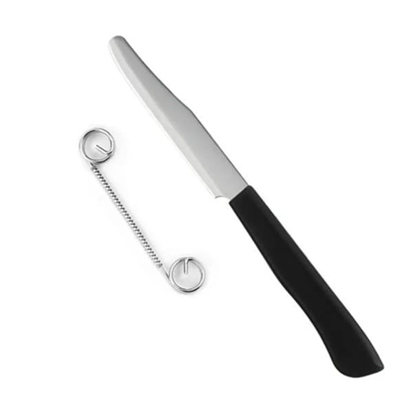 Cutit 2in1, Flippy, Feliere/Curatare, Grosime Feliere Reglabila, 22 cm, din Otel Inoxidabil, Negru