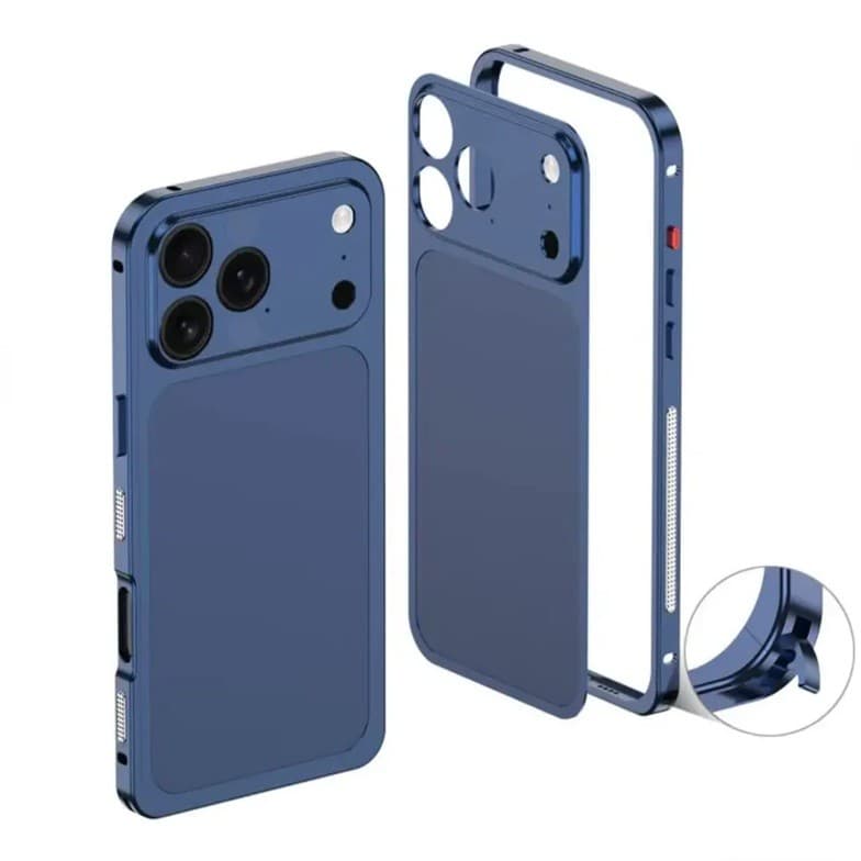 Carcasa Metalica, Flippy, Compatibila Apple iPhone 16 Pro, Creeaza Aspect de iPhone 17 Pro, Unibody Mat, Rezistenta la