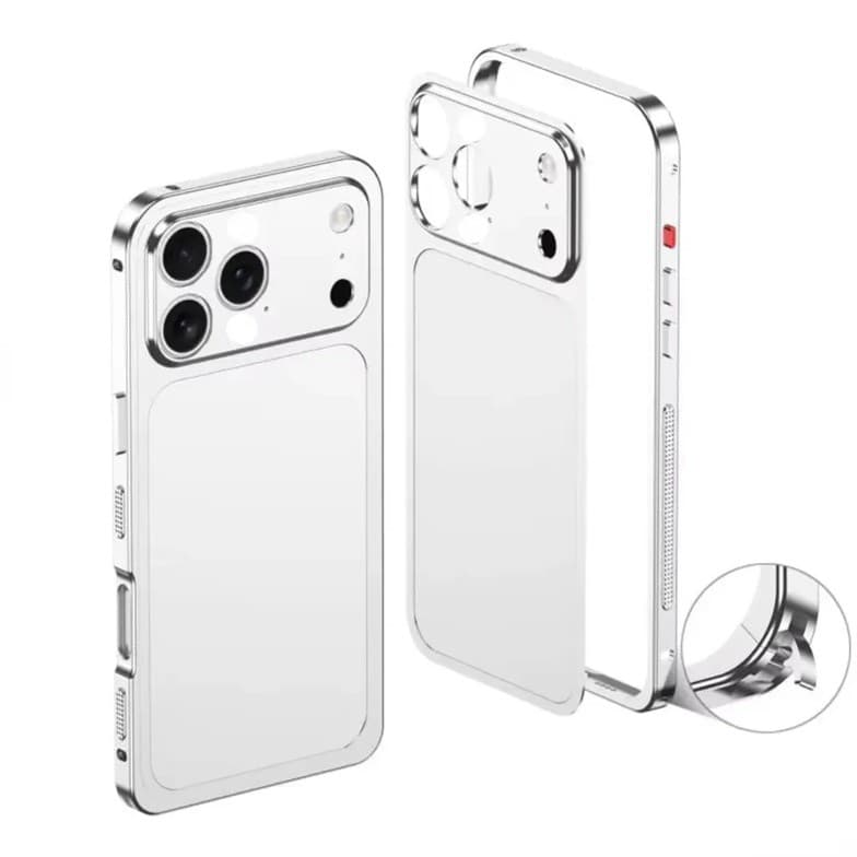 Carcasa Metalica, Flippy, Compatibila Apple iPhone 16 Pro, Creeaza Aspect de iPhone 17 Pro, Unibody Mat, Rezistenta la