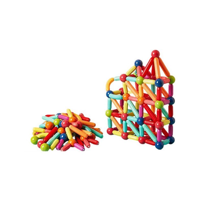 Piese Magnetice pentru Copii, Flippy, Set din 72 de Piese de diferite Culori, Constructor Magnetic cu Posibilitatea de a