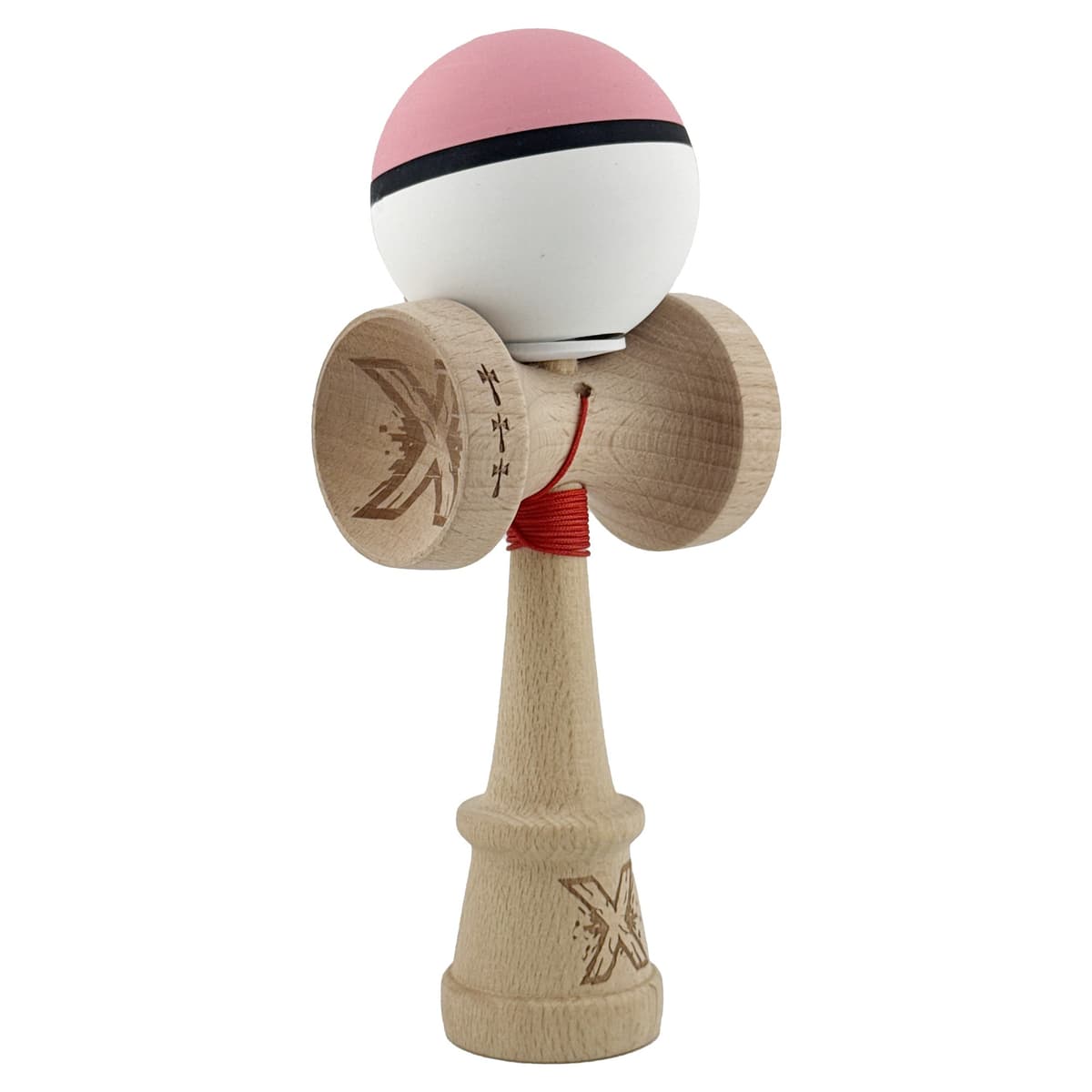 Kendama X Originala, Profesionala, Flippy, Cupe Mari KING SIZE V3, Rubber Grip, Gaura in Baza, Rulment Metalic, din lemn 18