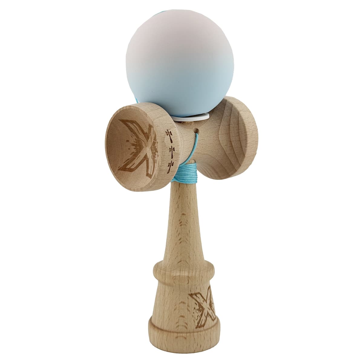 Kendama X Originala, Profesionala, Flippy, Rubber Grip, Cupe Mari KING SIZE V3, Gaura in Baza, Rulment Metalic, din lemn 18