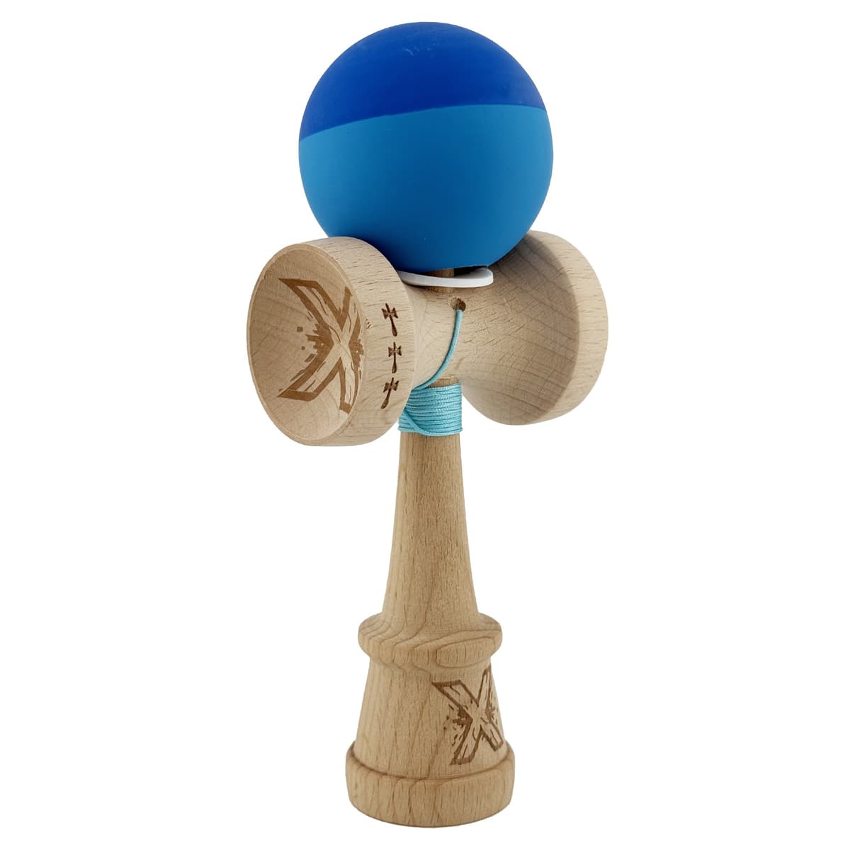 Kendama X Originala, Profesionala, Flippy, Rubber Grip, Cupe Mari KING SIZE V3, Gaura in Baza, Rulment Metalic, din lemn 18