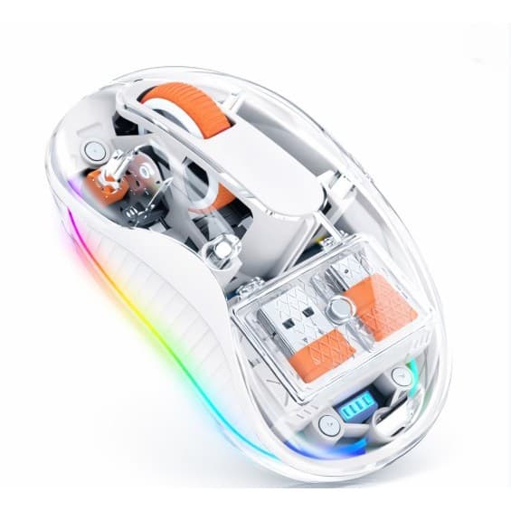Mouse Wireless, Flippy, Dual Bluetooth, 2.4 GHz, Multi Device, USB-C, 4 Niveluri DPI 800-2400, Reincarcabil, Iluminare LED