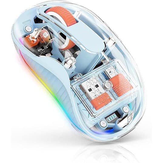 Mouse Wireless, Flippy, Dual Bluetooth, 2.4 GHz, Multi Device, USB-C, 4 Niveluri DPI 800-2400, Reincarcabil, Iluminare LED