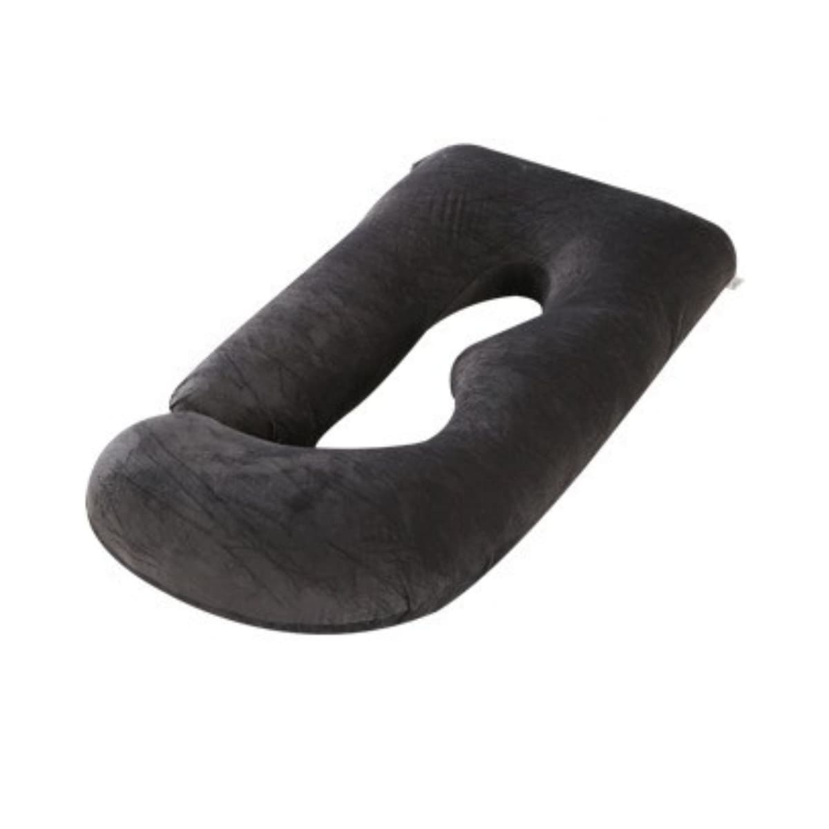 Perna pentru Gravide, Flippy, Perna de Sarcina, Detasabila si Lavabila, Ergonomica Tip J, Captuseala din Poliester, 155 x 75 x 60 cm, Negru