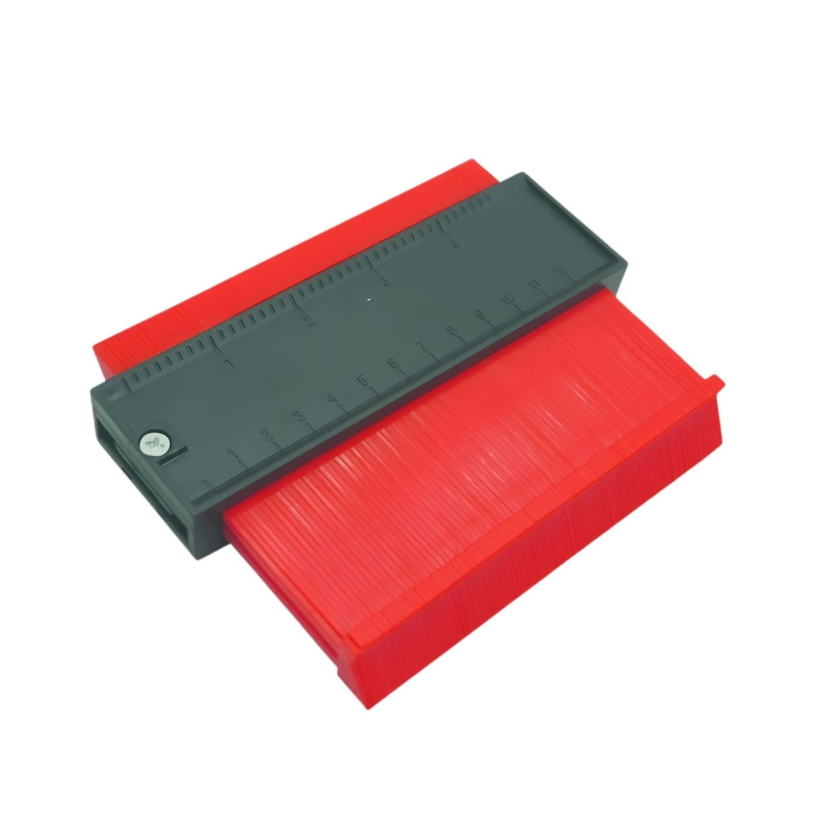 Sablon Masurare Contur, Flippy, Cu Rigla Integrata, pentru Copiere Unghiuri si Forme Neregulate, Plastic Rezistent, 14.6 x