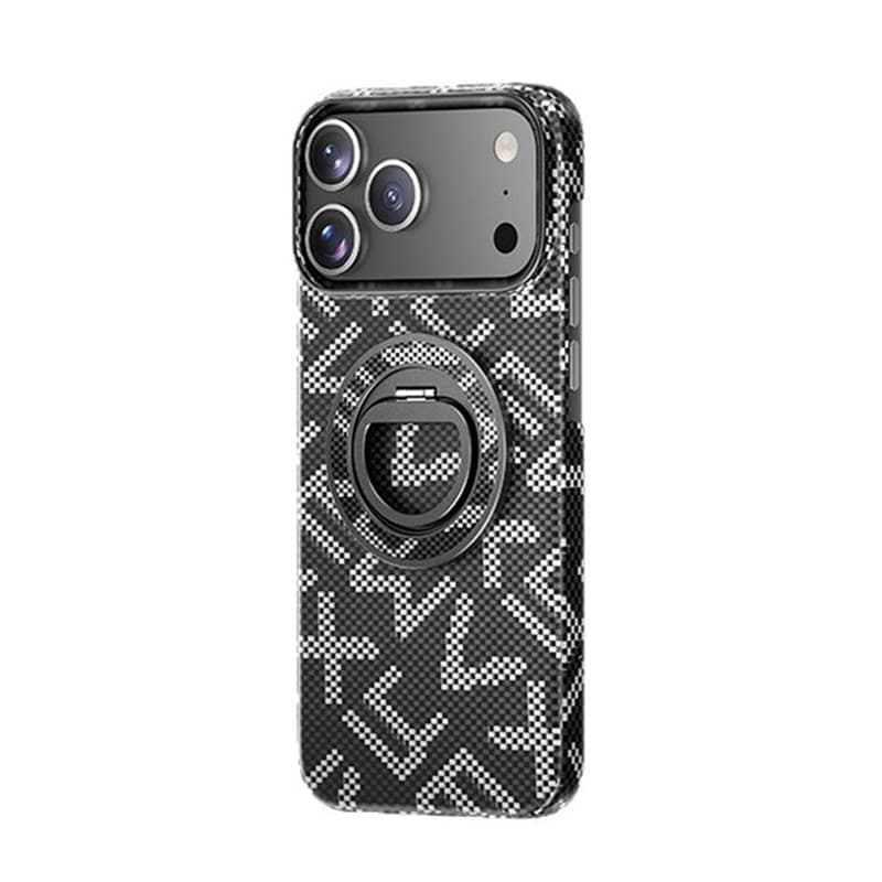 Husa pentru iPhone 17 Air, Flippy, Carcasa de Protectie Rezistenta Ultra-subtire, Suport Magnetic, Aspect Texturat, Negru