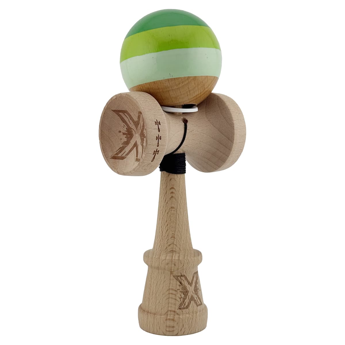 Kendama X Originala, Profesionala, Flippy, Super Sticky cu Cupe Mari KING SIZE V3, Gaura in Baza, Rulment Metalic, din lemn