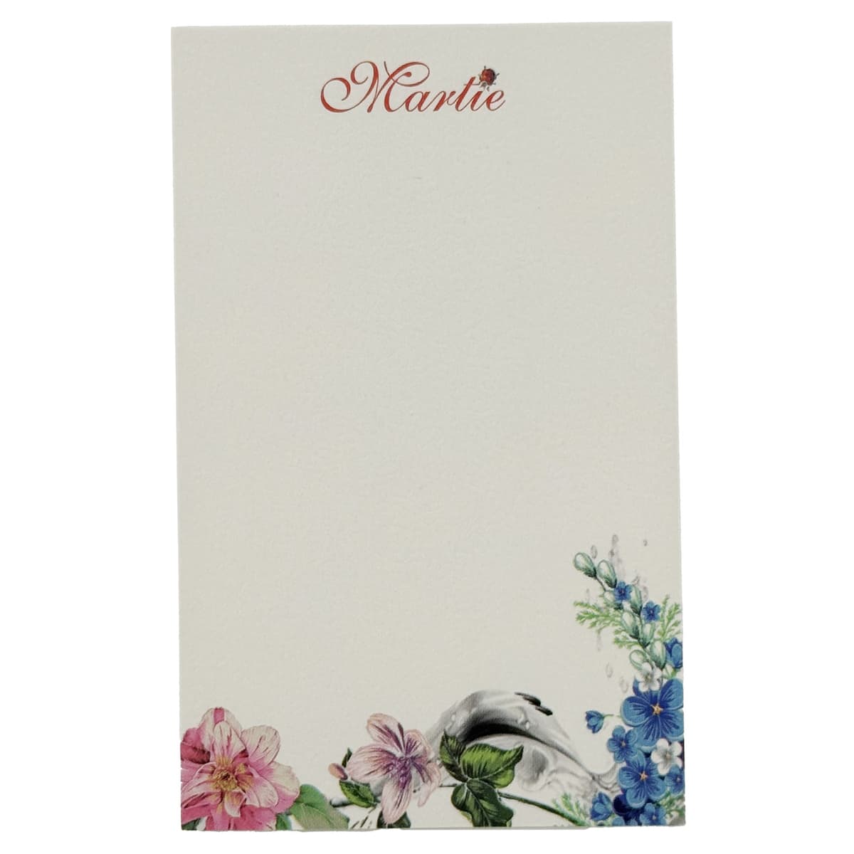 Cartonase Ambalaj pentru Martisor, Flippy, Set 200 buc, Model Martie Flori Colorate, 9 x 5 cm, Alb