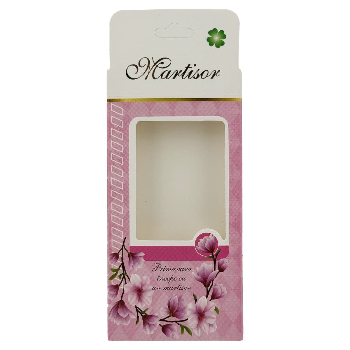 Ambalaje de Carton pentru Martisoare, Flippy, Set 200 Bucati, Cutii Brosa, Model Floral, Roz deschis