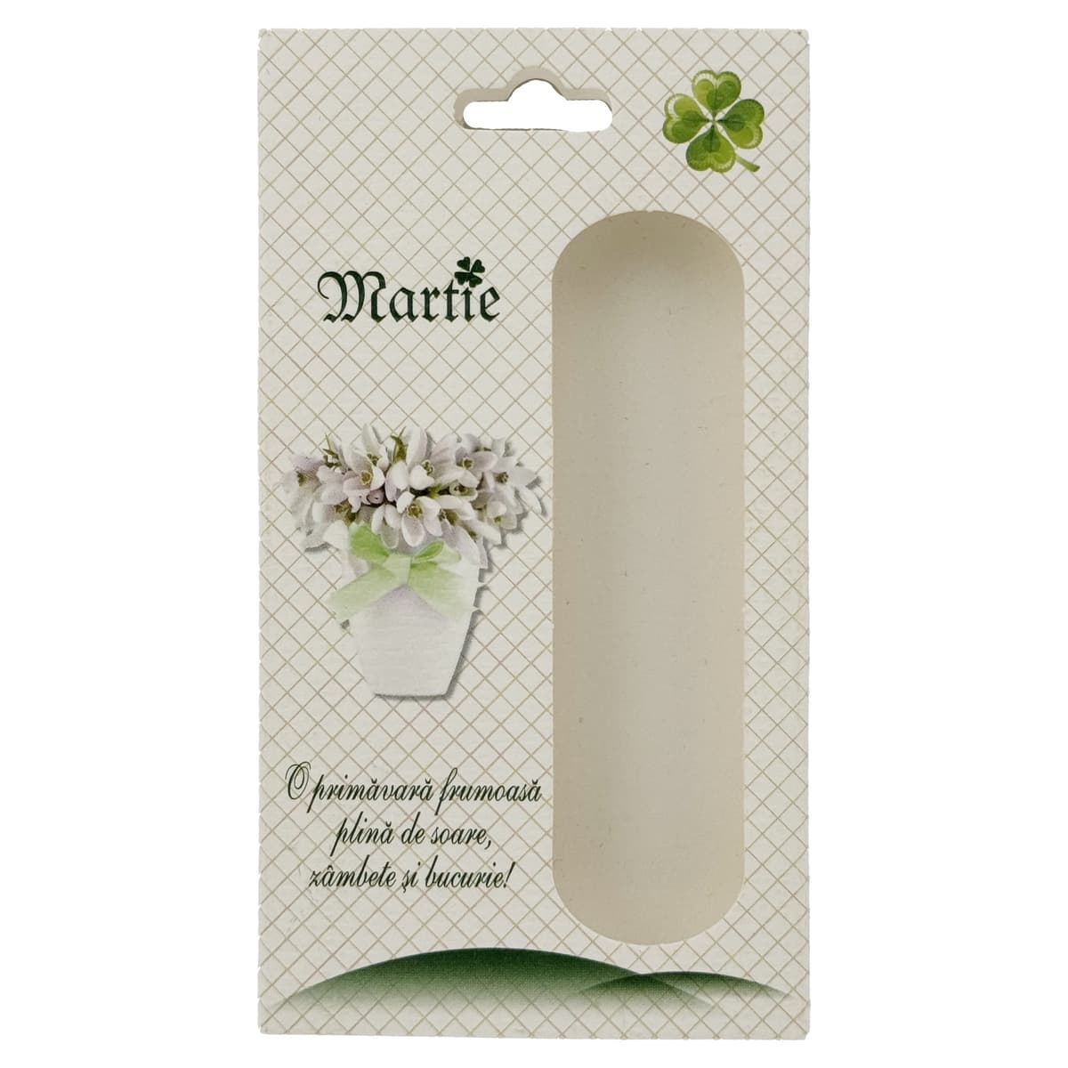 Ambalaje pentru Bratara Martisoare, Flippy, Set 200 Bucati, Cutii Brosa, Model Flori, Crem