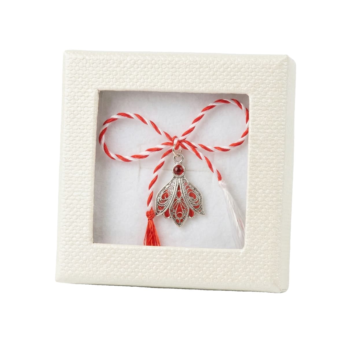 Set 24 Cutii pentru Martisor/Brosa, Flippy, Ambalaje de Carton, 4.5 x 4.5 cm, Crem