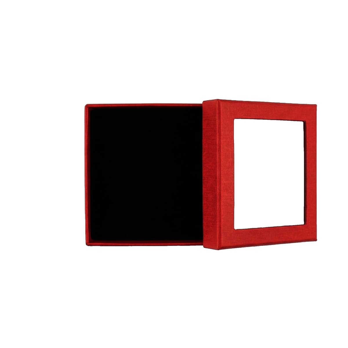 Set 24 Cutii pentru Martisor/Brosa, Flippy, Ambalaje de Carton, 4.5 x 4.5 cm, Rosu