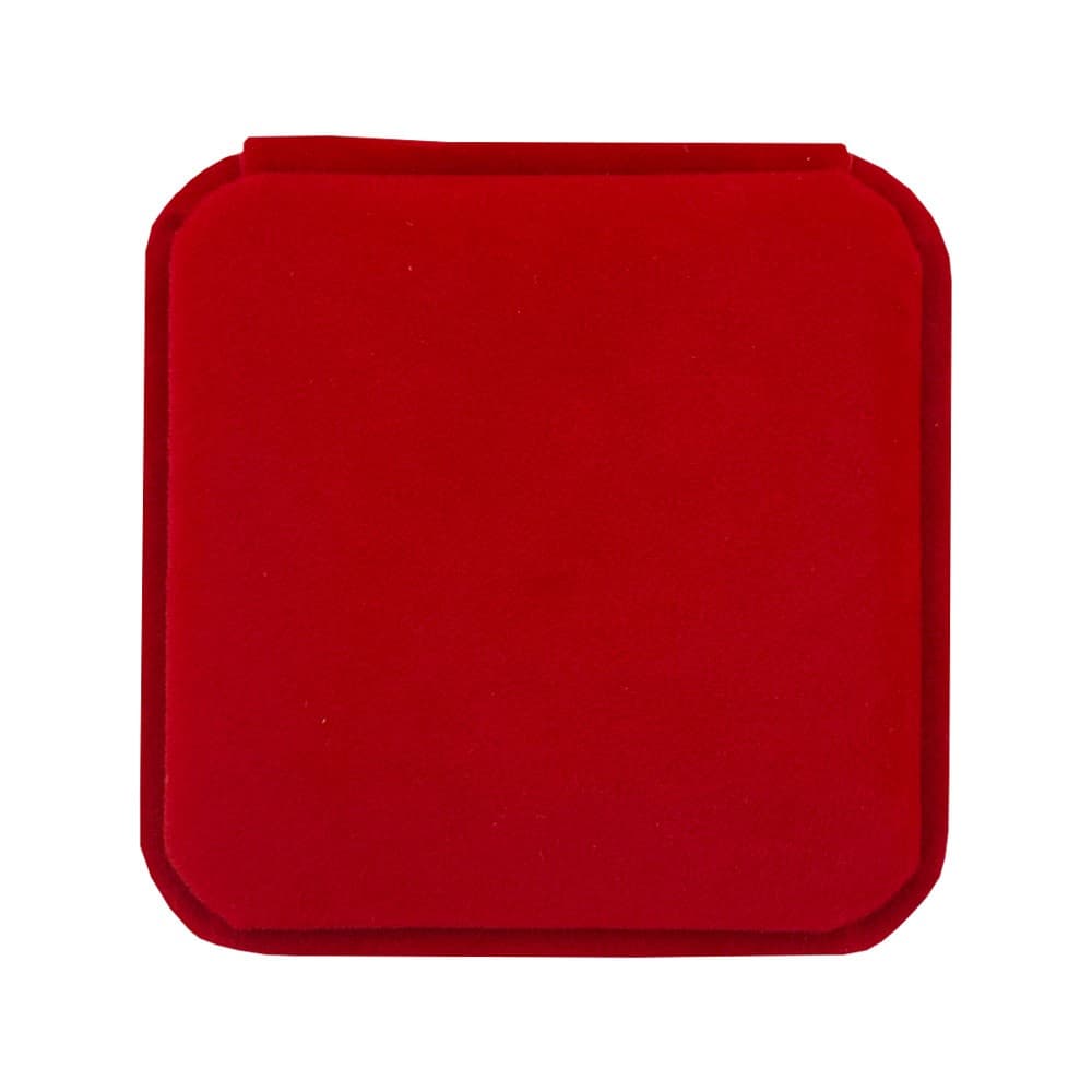 Set 12 Cutii de Bijuterii, Flippy, Forma Patrata , Exterior Catifea Rosie, pentru Ocazii Speciale, Usor de Transportat, 70x70x45 mm, Design Elegant