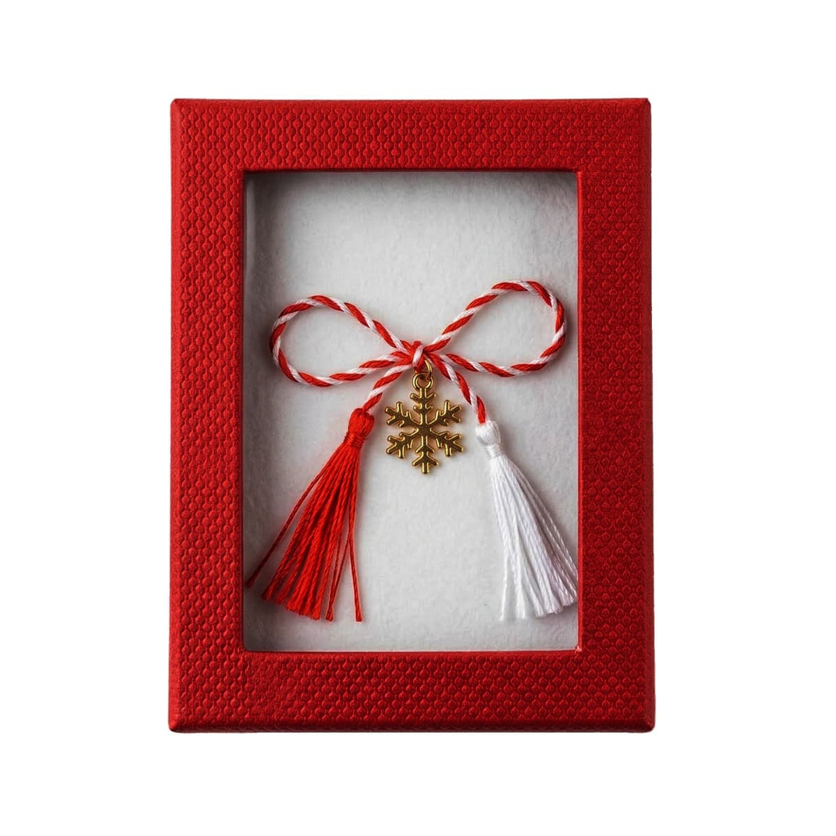 Set 12 Cutii pentru Martisoare si Brose, Flippy, cu Display Transparent, 6.5 x 8.5 cm, Rosu