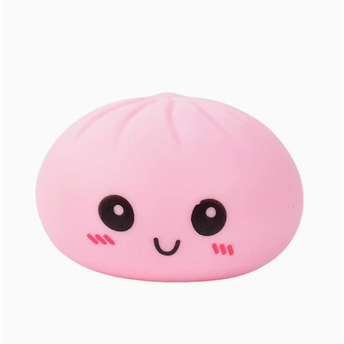 Jucarie Antistres, Flippy, Squishy Gigant, Model Galusca, cu Revenire Lenta, Jucarie Senzoriala Interactiva pentru Copii si Adulti, 8.5 cm, Roz