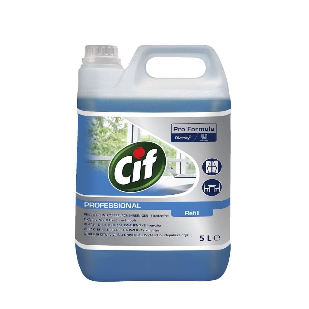CIF Professional Glass & Multi Surface – Detergent Geamuri si Suprafete 5 L