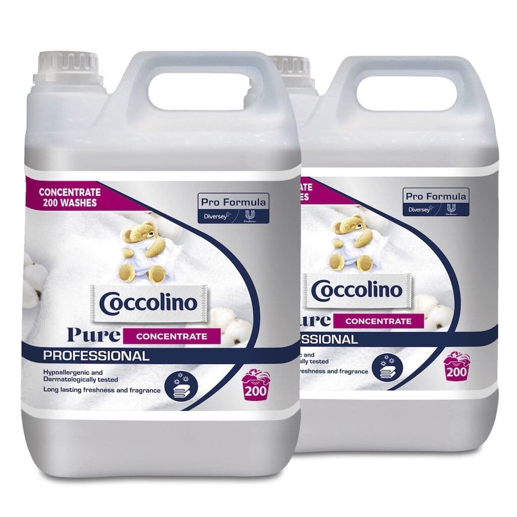 Pachet Coccolino Professional Pure Concentrated – Balsam Concentrat de Rufe, 2×5 L