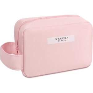 Portfard, Flippy, cu Maner, Material Impermeabil, pentru Cosmetice, 16 x 11 x 7 cm, Roz